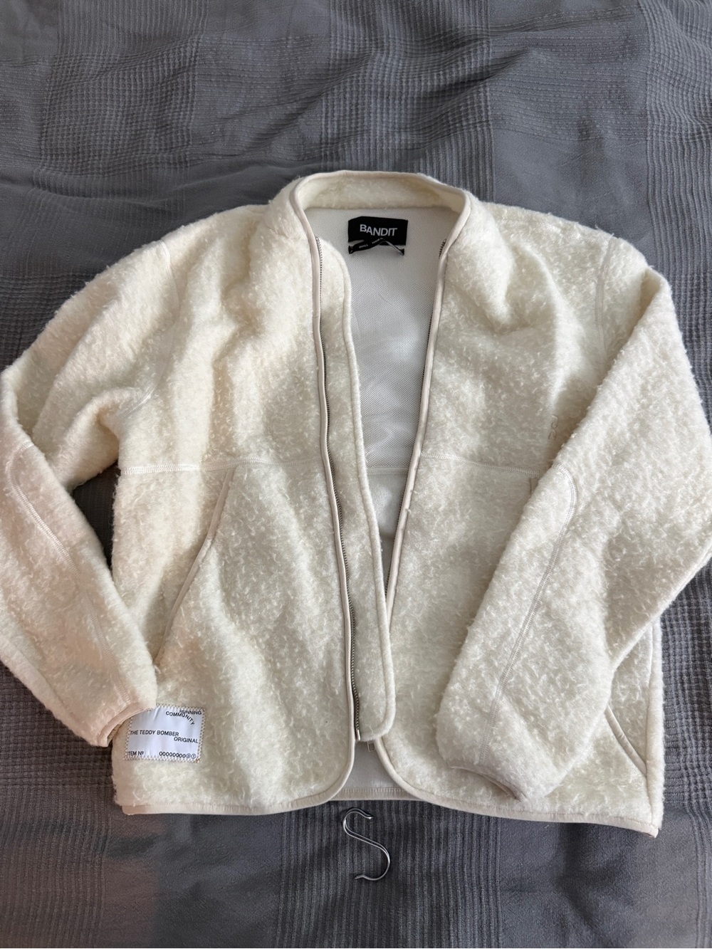 Men's Cream Teddy Jacket  Bandit Running